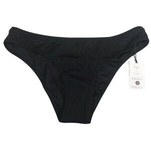Shade & Shore Womens Size Small 4-6 Bikini Swim Bottom Cheeky Black New With Tag